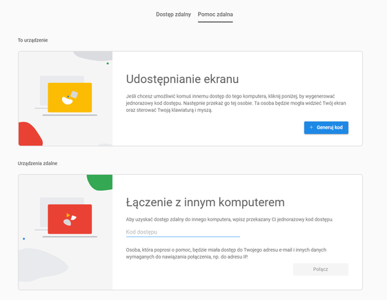 alt-zrzut ekranu pulpit zdalny rozszerzenie chrome jak udostępnić ekran