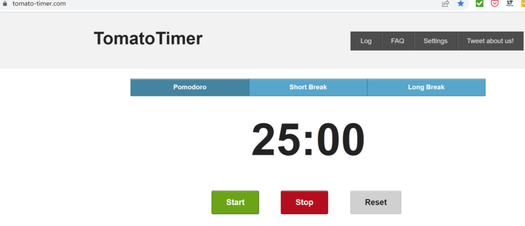 zdjęcie przedstawiające aplikację tomato timer